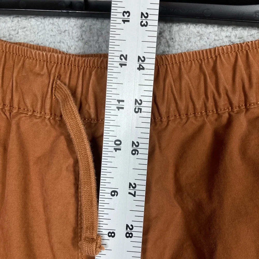 Eddie Bauer Chino Shorts Men XL Rust Orange Drawstring Elastic‎ Waist Stretch